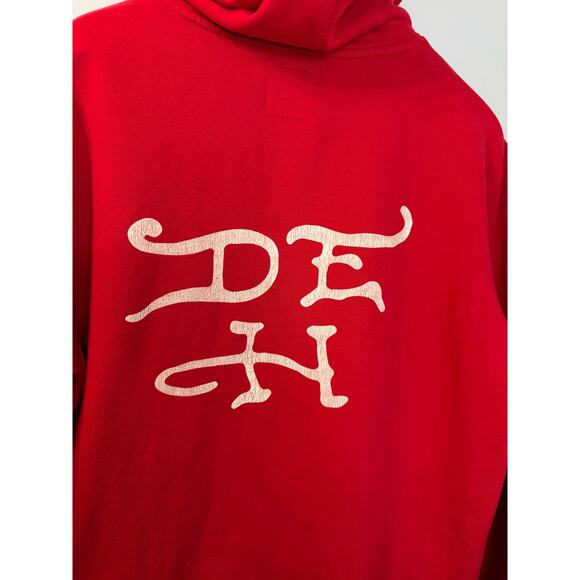 Ed Hardy New York Hoodie Mens Red Eagle Snake Skull Pullover Red Sz L - Picture 7 of 11